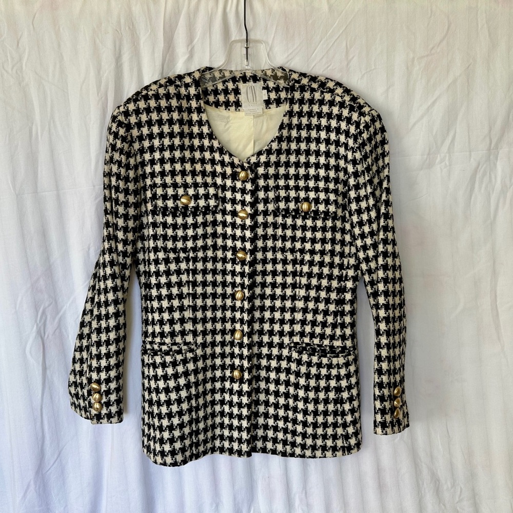 Clifford & Wills Black and White Houndstooth Women's Jacket